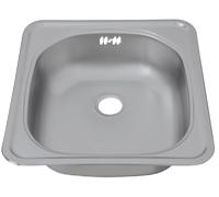 Respekta Lavello da incasso Dallas 1 vasca in acciaio inox 46,5 x 43,5 cm adatto per basi da 40 cm
