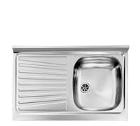 Lavello acciaio inox 1 vasca con gocciolatoio per cucina Lavelli cucine 80x50 cm