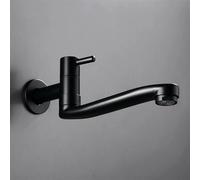 Lavello ad Acqua Fredda Singolo Giardino Nero Giardino Mop S Monte a Muro Tap da Bagno, Rubinetto Cucina