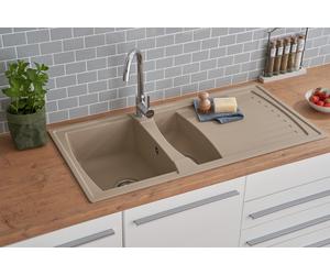 Lavello Ad Incasso Lavello In Granito Mineralite 100 X 50 Beige Respekta Boston