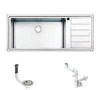 Apell LNPG1161IRBC Lavello semifilo 1 vasca + gocciolatoio dx cm. 116x50 - inox spazzolato