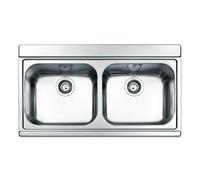 LAVELLO APELL IR90.2ISC 90X51 cm 2 VASCHE ACCIAIO INOSSIDABILE#CONSEGNA IN 3 SETTIMANE#