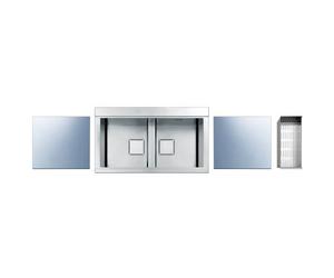 LAVELLO APELL PD86.2IKITS SILVER 90 CM 2 VASCHE 36x40#CONSEGNA IN 3 SETTIMANE#