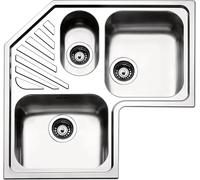 LAVELLO APELL ROAN.3IBC 2 VASCHE E 1/2 ANGOLARE CON GOCCIOLATOIO 83 cm#CONSEGNA IN 3 SETTIMANE#