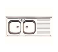 Lavello appoggio 50 series 120x50 cm 2 vasche SA127 destro