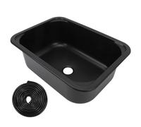Lavello Bar Nero a Incasso 15 X 11 X 5,7 Pollici, Lavello Bar per in Acciaio Inossidabile con capacità di 12 Litri con Foro di Scarico 40 Mm, Installazione