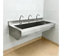 Lavello Commerciale A Scomparto Con Montaggio A Parete - Lavello Di Servizio In Acciaio Inox Con Rubinetto - Vasca Di Lavaggio Robusta Per Ristoranti, Cucine, Bar, Garage(120 * 50 * 22cm)