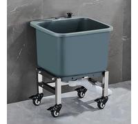 Lavello commerciale del mocio del pavimento con il bacino profondo, lavandino di utilità rimovibile su ruote per uso del garage e del cortile