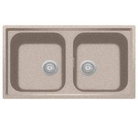Lavello composito cucina Plados a due vasche PL0862 (Avena)