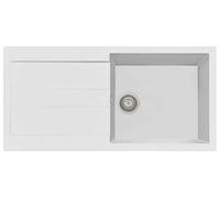 Lavello composito Plados AM9910 ad una vasca più gocciolatoio (Bianco Latte)