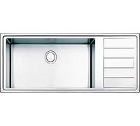 Lavello Cucina 1 Vasca con Gocciolatoio da 116 cm Acciaio Linear Plus