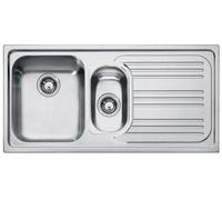 Franke Lavello Cucina 1 Vasca e 1/2 Incasso con Gocciolatoio Dx Larghezza 100 cm Materiale Acciaio Inox colore Inox - 101.0053.244 Radar RRX 651