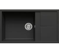 Lavello Elleci Incasso 1 vasca 86x50 Unico 410 Granitek Nero Full Black LGU41040
