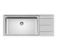Foster Lavello a una vasca con gocciolatoio a sinistra 3216 051 finitura acciaio inox da 116x50 cm