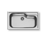 Lavello cucina 1 Vasca Incasso 86 cm Acciaio Inox 100138230 Pyramis Titan 1B
