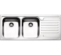 Lavello Cucina 2 Vasche Incasso Acciaio Inox Apell 116 cm VE116 2IRAC