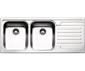 Lavello Cucina 2 Vasche Incasso Acciaio Inox Apell 116 cm VE116 2IRBC
