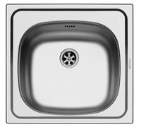 Lavello Cucina 46,5x43,5cm E33 Acciaio Inox Campeggio Senza Foro per Rubinetto