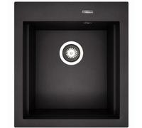 Lavello Cucina 47x51, 5cm Siros Armadio per Lavabo Nero 3x Foro Rubinetto