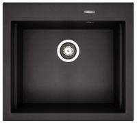 Lavello Cucina 57x51, 5cm Incasso Siros Armadio per Lavabo Nero Foro Rubinetto