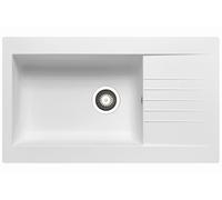 Lavello Cucina 86x50cm Incasso Siroko Foro per Rubinetto Gocciolatoio 1 Lavabo