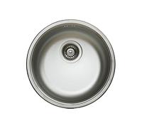 LAVELLO ACCIAIO INOX LUCIDO ROTONDO INCASSO CUCINA 44,6 cm MONOSTAMPO TONDO