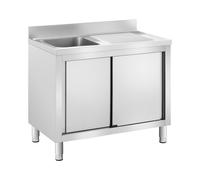 Lavello In Acciaio Inox Cucina Professionale Lavandino 1 Vasca 400x400x240 mm