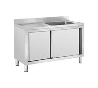 Lavello In Acciaio Inox Cucina Professionale Lavandino Ristorante 500x400x260 mm
