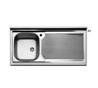LAVELLO CUCINA APPOGGIO ACCIAIO INOX UNA VASCHETTA Destra DX APELL 100 cm