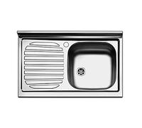 Lavello cucina appoggio Apell Pisa acciaio Inox,cm.80x50,vasca singola a destra