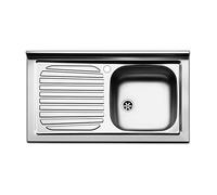 Lavello cucina appoggio Apell Pisa acciaio Inox,cm.90x50,vasca singola a destra