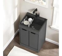 Lavello Cucina Con Mobile Lavello Da Cucina In Acciaio Inossidabile Lavelli Commerciale Facile Da Pulire Lavandino Da Esterno Risparmio Di Spazio Lavabo Di Utilità Per Cucina Lavanderia Garage Cortile