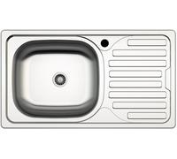 Lavello da appoggio 50 x 80 cm vasca a destra gocciolatoio sinistra