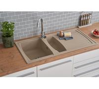 Lavello Cucina Lavello Incasso Granito Mineralite 100 x 50 Beige respekta Boston