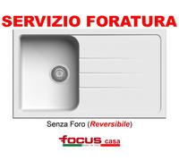 Plados Lavello Cucina Fragranite 1 Vasca Incasso con Gocciolatoio Larghezza 86 cm materiale Ultragranit colore Black Matt UG70 - PL0861 Serie Atlantic