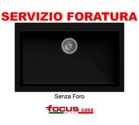 Lavello cucina Nemo Mix cm 79x50 1 vasca / vascone Nero Lava