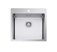 Lavello cucina Plados SR5500 in acciaio inox satinato a una vasca per installazione Filotop