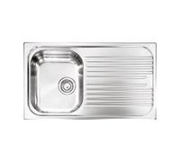 Lavello cucina Plados TL08611 acciaio inox Universal Acciaio Satinato a una v...