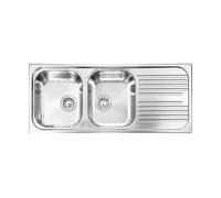 Lavello cucina Plados TL1162S acciaio inox Universal Acciaio Satinato a due v...