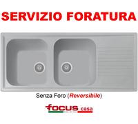 Lavello cucina Provenza cm 116x50 2 vasche e goc. Terra di Francia Made in Italy