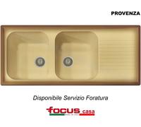 Lavello cucina Provenza cm 116x50 2 vasche terra di francia Made in Italy