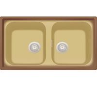 Lavello cucina Provenza Terra di Francia 86 x 50 cm 2 vasche Made in Italy