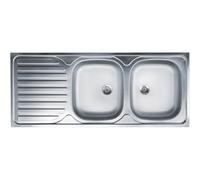 Lavello da appoggio 2 vasche dx 120 cm inox Inox
