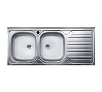 Lavello da appoggio 2 vasche sx 120 cm inox Inox