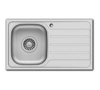 LAVELLO DA APPOGGIO IN ACCIAIO INOX UNA VASCA E GOCCCIOLATOIO DX 50X86 - MABEL
