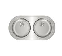 Lavello da appoggio Teka Duetta 2C, Ovale, Acciaio inox, 2 vasche, 915 mm x 482 mm