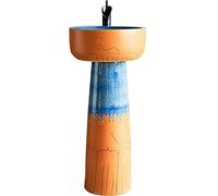 Lavello da bagno in ceramica retrò stile industriale Deco piedistallo duro e impermeabile e antiruggine Lavello da bagno U 40 x 40 x 85 cm (R 40 x 40 x 85 cm) (A 40 x 40 x 85 cm)