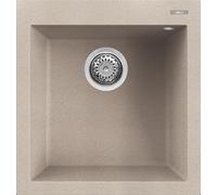 ELLECI Lavello 1 Vasca, Linea Quadra 102, Installazione Standard, 47 cm, Granitek Avena - LGQ10251