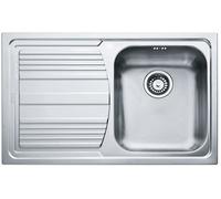 Lavello da cucina 1 vasca a destra ad incasso 79x50 cm acciaio inox modello logi