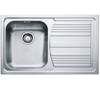 Lavello da cucina 1 vasca a sinistra ad incasso 79x50 cm acciaio inox modello lo
